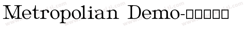 Metropolian Demo字体转换